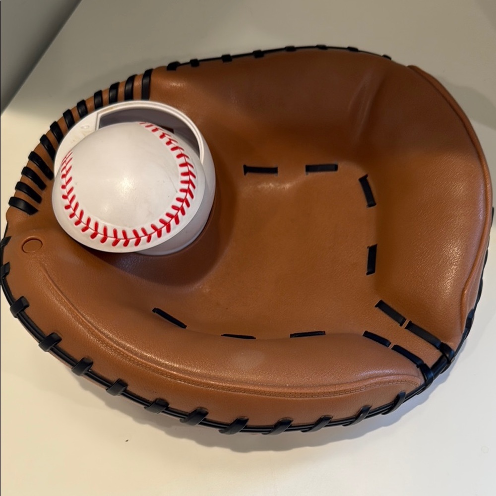 Brown Baseball Glove chip and dip
